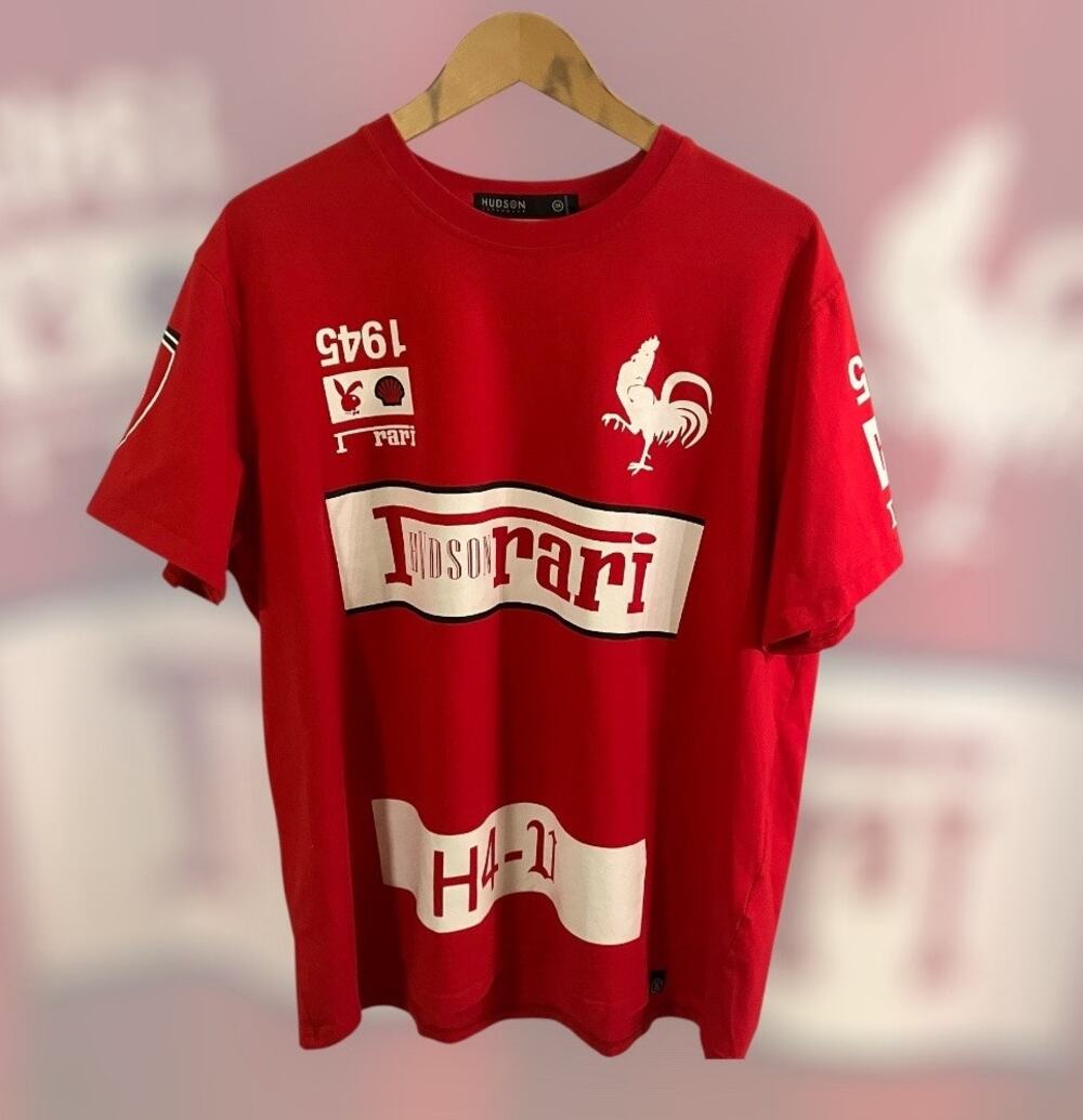 Hudson Outerwear Ferrari-Inspired Graphic Streetwear T-Shirt